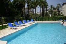 2 rooms apartment with terrace in standing residence with pool and garden, near the sea