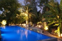 Villa privée avec un jardin plat et piscine à débordement